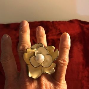 Huge funky enamel ring